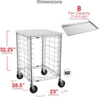 Metro Re3p End-load Half Height Wire Bun Pan Rack With Cutting Board Top - 18  X