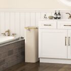 75l Slim Laundry Hamper With Lid  Narrow Laundry Basket With Bamboo Handles