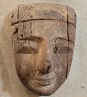 Ancient Egyptian Cedar Wood Mummy Coffin Mask Hatshepsut Antique Sarcophagus