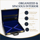 Premium Black Leather Masonic Regalia Apron Hard  Briefcase With Secure Locks