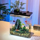 Small Fish Tank  2 Gallon Betta Tank  Aquarium Kit With Light And Water Pump