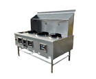 Nsf 68  W 3 Burners Chinese Wok Range 13 13 16 Natural Gas  Lp With Waterfall