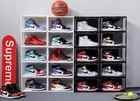 Stackable Magnetic Shoe Storage Box Organizer Sneaker Case Side front Container