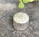 925 Silver Handmade Trinket Kajal Casket Jewelry Box Round 2 Cm Dia 5 8 Gms F s