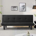 Upholstered Full Size Futon With Mattress   Frame Couch Bed Sofa Sleeper College