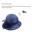 Women Kentucky Organza Derby Hat - Bridal Wedding Church Tea Party Wide Brim    