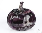 5 0  Fluorite Hand Carved Hollow Pumpkin Crystal Skull Sculpture