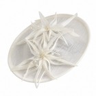 Nwt Unpifolov Ivory Fascinator Hat Wedding Derby Tea Party Floral Pearl