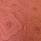 3 Piece Floral Embroidered Quilted Bedspread-beautiful Stitching 