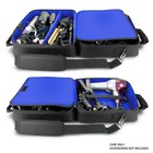 Hair Stylist Case W  Shoulder Strap  Accessory Pockets   Custom Dividers  blue 
