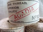 Lot Of 6 Antique Acadia No  10 Shoe Thread Spools Made In N  Ireland Circa 1940s