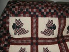 Scottie Dog Quilt By Donna Sharp New- 56x69 Navy   Burgundy