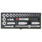 24-piece Compact Socket Set With 3 8  Ratchet