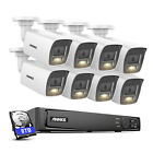 Annke 12mp 8ch Nvr 4k Color Night Poe Security Ip Camera System Audio Recording 