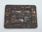 Vintage South Dakota State Souvenir Patinaed Copper Metal Tray Plate Dish Japan