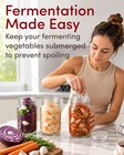 Elementi Fermentation Weight Set Of 2     Easy Grip Glass Weights Wide Mouth