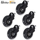 3 Inch Heavy Duty Office Chair Caster Rubber Swivel Wheels Replacement 5pcs Set
