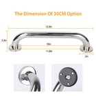 2x Bath Grab Bar Sturdy Shower Safety Handle Stainless Steel For Bathtub Toilet