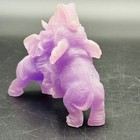 Feng Shui Purple Fighting Elephants Trunks Up Figurine Resin Acrylic 3 5  Read