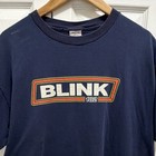 Vintage Blink-182 Box Logo Graphic Band T-shirt Adult Xl Delta 90s Y2k Navy Blue