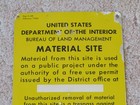 Original Metal Sign Material Site Blm Bureau Land Man Us Dept Interior 66 68
