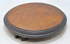 Antique Wooden Round Kitchenware Chapati Bread Rolling Plate Original Old Hand C