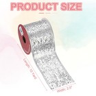 2 5 x 10 Yards Sparkling Glitters Yarn Ribbon Polyester Mesh Ribbon Rolls Silver