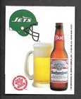 1992 Nfl New York Jets Football Pocket Schedule-budweiser