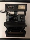 Impossible Polaroid 600one Step Close Up Camera Black Built In Flash With Strap