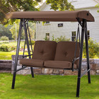 Aecojoy 2-seat Porch Swing Chair Patio Swing Chair W stand And Removable Cushion