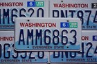 Washington License Plates - Evergreen State Embossed Graphic License Plate Tags
