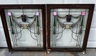 Beautiful Pair Of 1920 s Bungalow Style Stained Leaded Glass Windows 32  X 26 