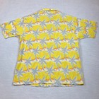Vtg Tropicana Mens Large L Yellow Palm Tree Hawaiian Shirt Aloha Beach Vaca