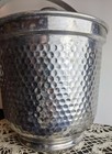 Ice Bucket Made In Italy Hammered Aluminum Metal B-503 Vintage Feb22