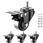 Stem Caster Wheels Heavy Duty  Threaded Stem Casters Unc 3 8  3 8 -16x1  2 Inch