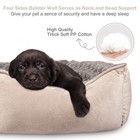 Orthopedic Washable Rectangle Dog Bed  Calming Antislip  Small To Large  Beige