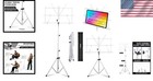 Sheet Music Stand Adjustable Tripod Heavy Duty White Quick Fold 1 8 Lbs