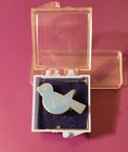 Vintage Camp Fire Girls Blue Bird Membership Lapel Pin Pinback C  1960 s-1970 s