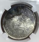 1909 Mo Mexico Silver Peso Coin Ngc Ms63