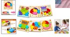 Montessori Wooden Animal Puzzles For Kids 1-3   Gift-ready Educational Toy