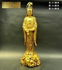 33  Tibetan Buddhism Bronze 24k Gold Guanyin Kwan-yin Bodhisattva Buddha Statue