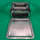 Vintage Revere Ware 7x7  Stainless Steel Lidded Refrigerator Storage Pan
