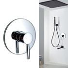 Wall Mount Shower Tap Control Valve 1 Handle Brass Bath Hot   Cold Mixer Faucet