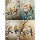 A4 Rice Paper For Decoupage 4 Warm Spring Birds  Ab Studio Crafts Diy