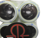 Rollerbones Turbo Wheel Black Aluminum Hub 62mm  97a 8pk White
