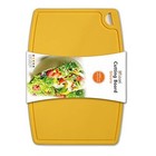Thick Silicone Cutting Board 12 6   X 9 1   Juice Grooves Easy Grip M-yellow