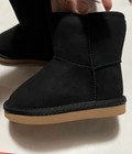 Old Navy Faux-suede Faux-fur Lined Boots For Toddler Girls Size 5 Nwt Black