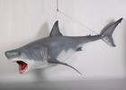 Hanging 11ft Great White Shark Life Size Resin Statue Animal Prop Display Decor