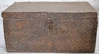Antique Wooden Iron Big Size Storage Chest Box Trunk Original Old Hand Crafed 