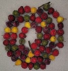 Vintage Sugared Frosted Candied Fruit String Garland 60  Christmas Tree Decor